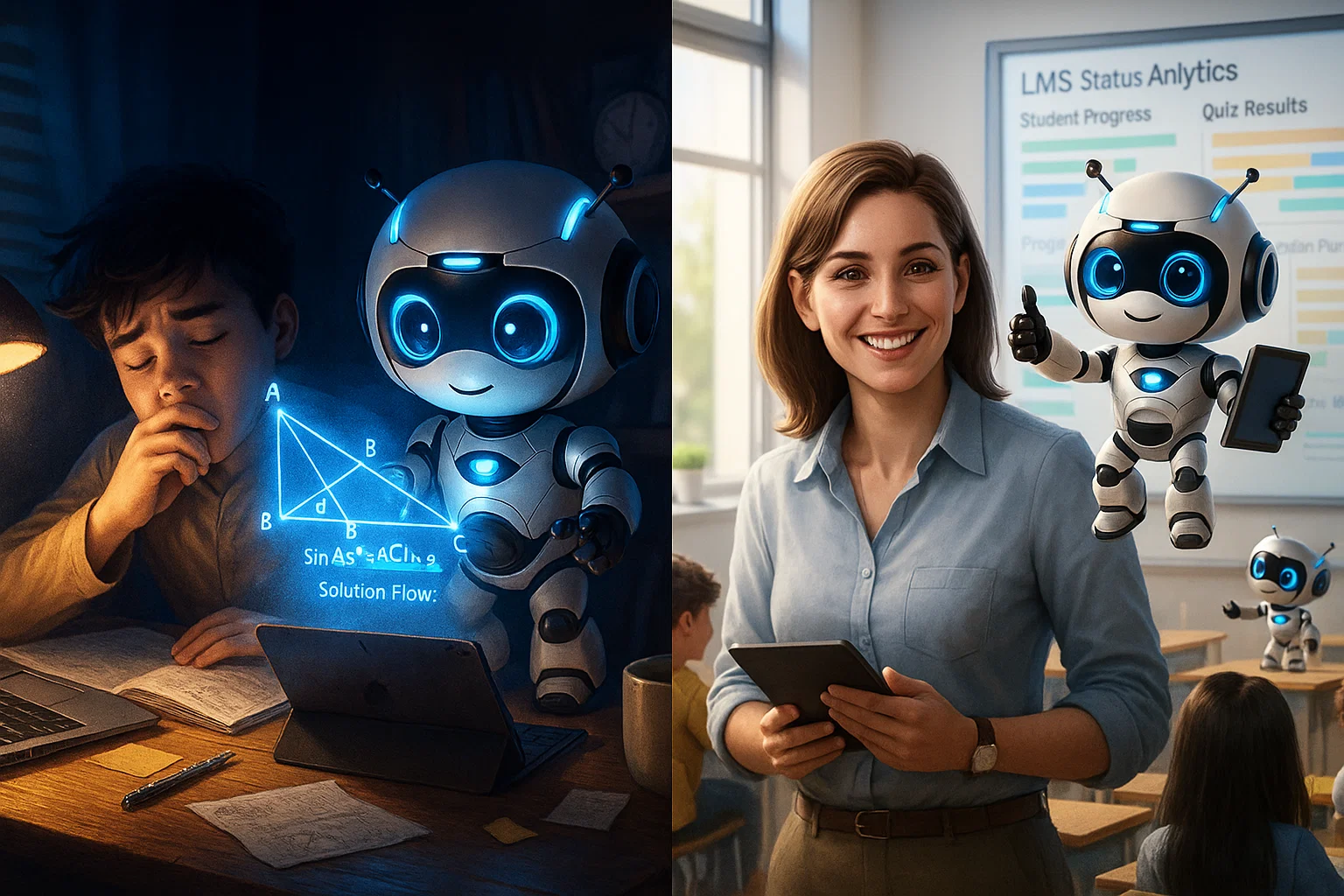 AID LMS - AI assistance for students and teachers in educational settings